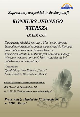 konkurs jednego wiersza