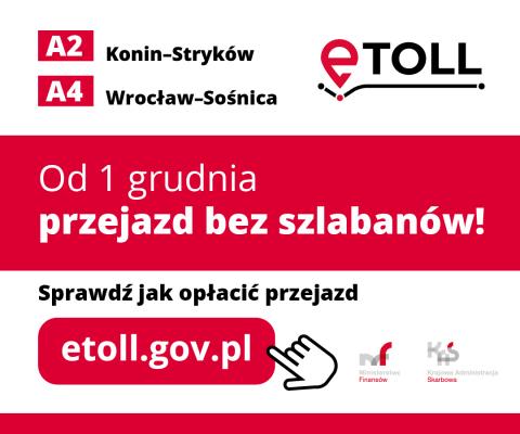 e-TOLL na autostradzie  A2 i A4