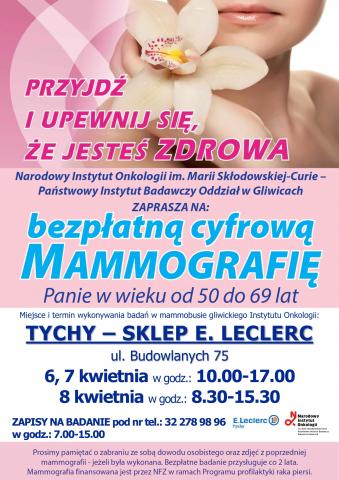 Mammografia Leclerc 6-8 kwietnia 2022 r.